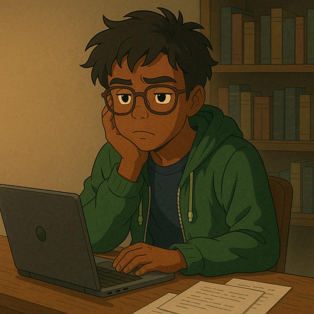 Illustration of a developer in front of his computer, surrounded by technology icons.